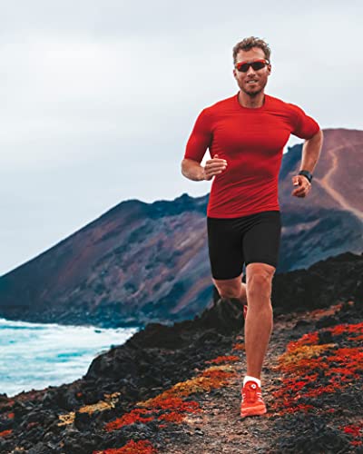 DRSKIN Men's 3 Pack Compression Shorts Sports Running Cool Dry Tights Pants Leggings Active Baselayer Underwear (Line BB301 3P, M)