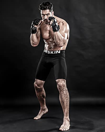 DRSKIN Men's 3 Pack Compression Shorts Sports Running Cool Dry Tights Pants Leggings Active Baselayer Underwear (Line BB301 3P, M)