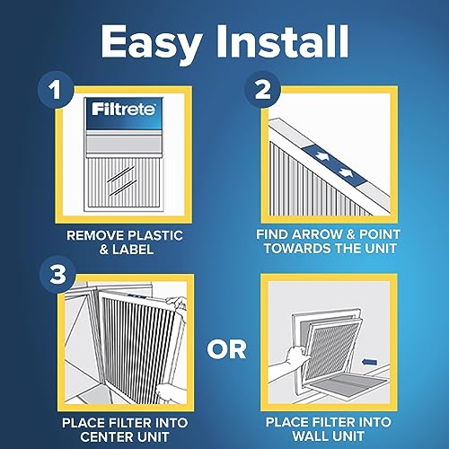 Filtrete 20x25x1, AC Furnace Air Filter, MPR 300, Clean Living Basic Dust, 6-Pack (exact dimensions 19.69 x 24.69 x 0.81)