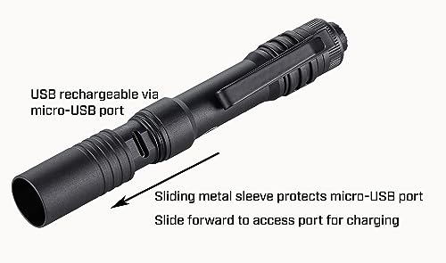 Streamlight 66608 250 Lumen Microstream USB Rechargeable Flashlight with 5" USB Cord Clamshell Packaging, Coyote