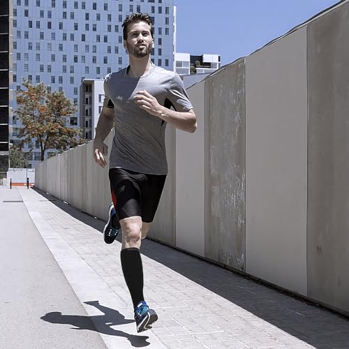 Men's and Women's 3-Pack Black Anti Odor Quick-Dry Compression Socks Graduated Stocking,XL