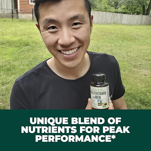 Men's Daily Multimineral Multivitamin Supplement - Vitamins A, C, E, D, B1, B2, B3, B5, B6, B12. Magnesium, Biotin, Spirulina, Zinc. Complete Antioxidant, Energy & Immune Support. 60 Capsules