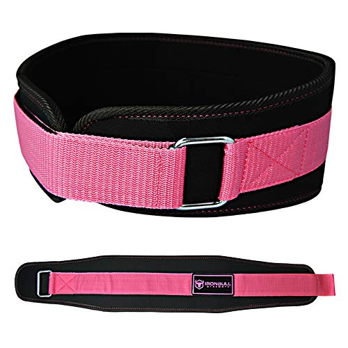 Women Weight Lifting Belt - High Performance Neoprene Back Support - Light Weight & Heavy Duty Core Support For WeightLifting, CrossFit and Fitness (Black/Pink, Small)