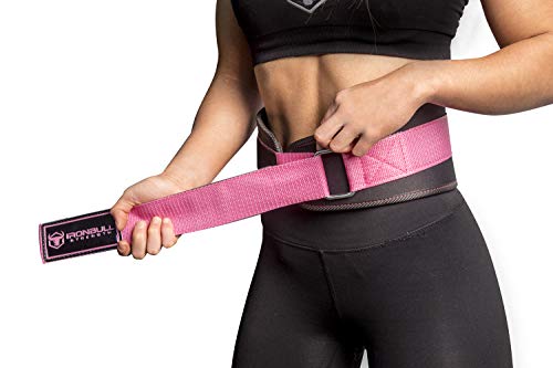 Women Weight Lifting Belt - High Performance Neoprene Back Support - Light Weight & Heavy Duty Core Support For WeightLifting, CrossFit and Fitness (Black/Pink, Small)
