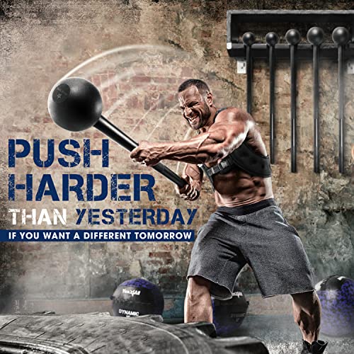 Yes4All Steel Mace Bell for Strength Training, Shoulder, Grips & Forearms Workouts - 10 lb Macebell, Black