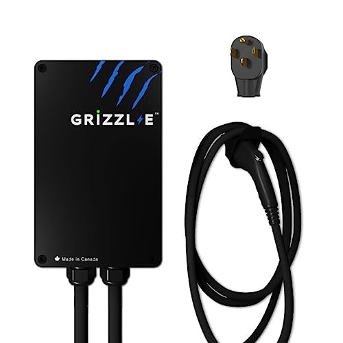 Grizzl-E Level 2 EV Charger, 16/24/32/40 Amp, NEMA 14-50 Plug/06-50 Plug, 24 feet Premium Cable, Indoor/Outdoor Car Charging Station, Classic/Avalanche/Extreme (Classic 14-24-PB)â¦