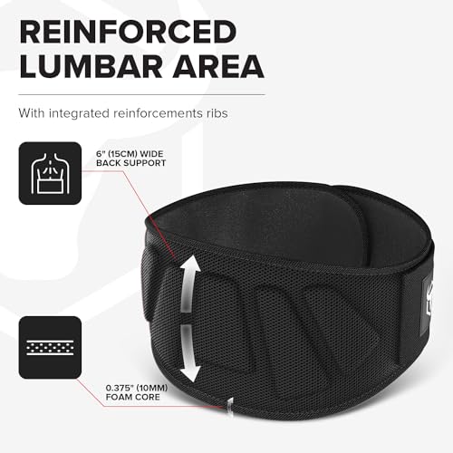 Iron Bull Strength Weightlifting Belt for Men and Women - 6 Inch Auto-Lock Weight Lifting Back Support, Workout Back Support for Lifting, Fitness, Cross Training and Powerlifitng (Medium, Black)