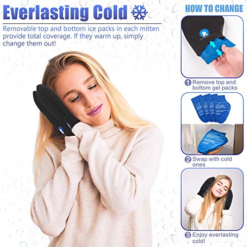 Healthy Hands Hand Ice Pack Wrap â Cold Therapy for Hands - Ice Gloves for Chemo, Neuropathy, Arthritis, Injuries and Working Hands â Includes 2 Mittens and 4 Reusable and Flexible Gel Ice Packs S/M