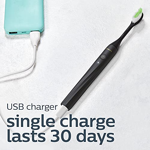 Philips One by Sonicare Rechargeable Toothbrush, Shadow Black, HY1200/06
