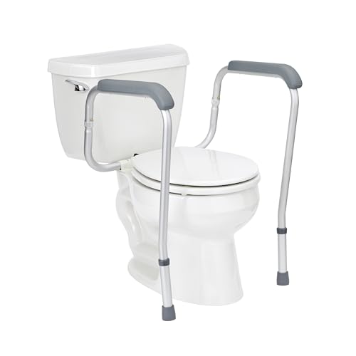 Medline Toilet Safety Rails, Safety Frame for Toilet with Easy Installation, Height Adjustable Legs, Bathroom Safety
