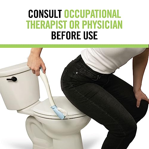 Juvo Toilet Aid - 18â Long Reach Personal Wiping Aid with Hygienic Cover - Easy Use Comfort Self Wiper for Toileting (SATA01)