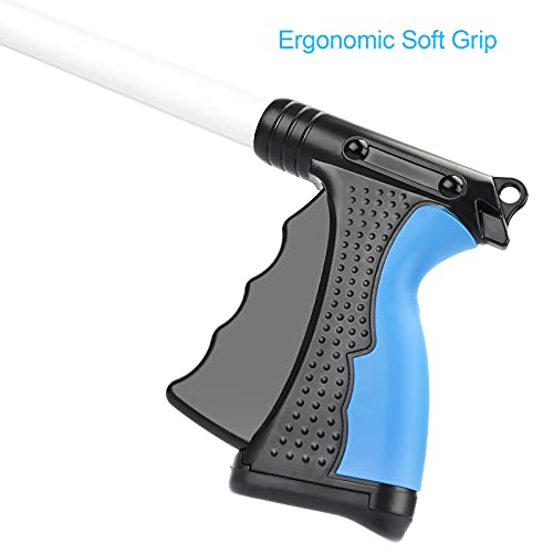 Reacher Grabber Tool, 32" Grabbers for Elderly, Lightweight Extra Long Handy Trash Claw Grabber, Reaching Assist Tool for Trash Pick Up, Nabber, Litter Picker, Arm Extension (Blue)