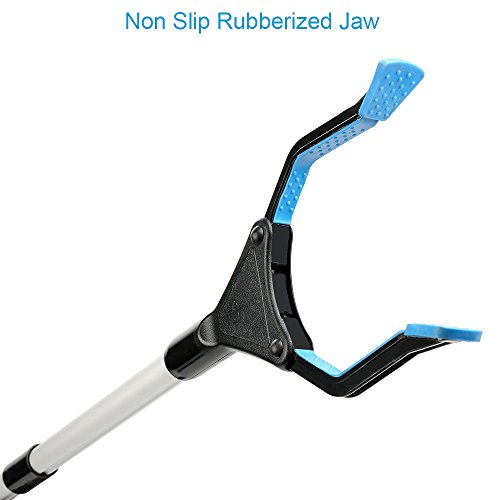 Reacher Grabber Tool, 32" Grabbers for Elderly, Lightweight Extra Long Handy Trash Claw Grabber, Reaching Assist Tool for Trash Pick Up, Nabber, Litter Picker, Arm Extension (Blue)