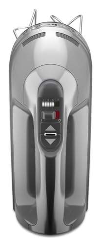 KitchenAid KHM7210CU 7-Speed Digital Hand Mixer with Turbo Beater II Accessories and Pro Whisk - Contour Silver