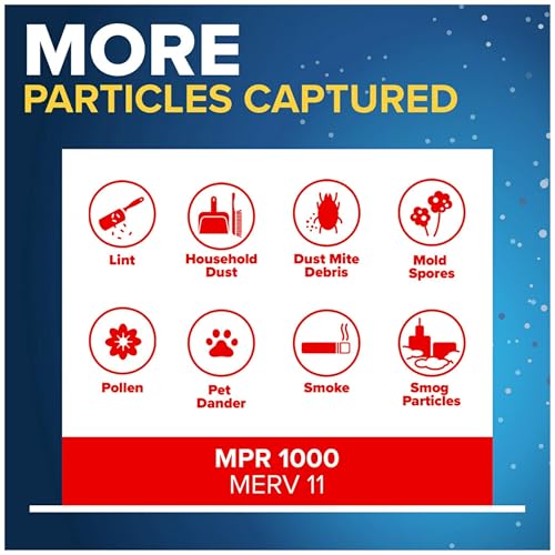 Filtrete 20x25x1, AC Furnace Air Filter, MPR 1000, Micro Allergen Defense, 2-Pack (exact dimensions 19.688 x 24.688 x 0.84)