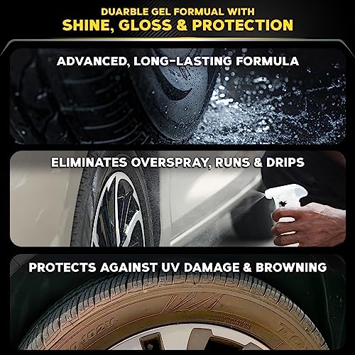 Meguiar's Endurance Tire Gel, Tire Dressing Protects and Shines Car Tires - 16 Oz Bottle