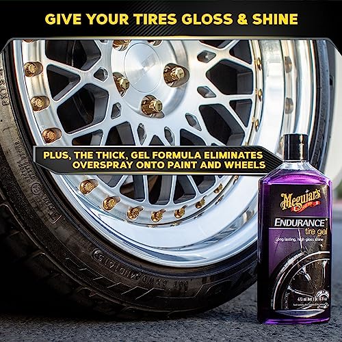 Meguiar's Endurance Tire Gel, Tire Dressing Protects and Shines Car Tires - 16 Oz Bottle