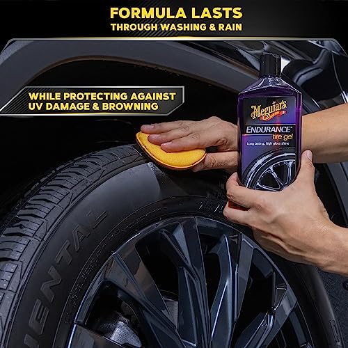 Meguiar's Endurance Tire Gel, Tire Dressing Protects and Shines Car Tires - 16 Oz Bottle