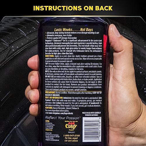 Meguiar's Endurance Tire Gel, Tire Dressing Protects and Shines Car Tires - 16 Oz Bottle
