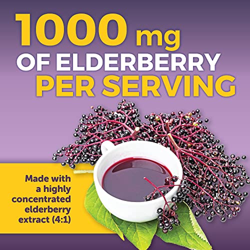 Viva Naturals Sambucus Elderberry with Vitamin C, Zinc, Vitamin D3 5000 IU & Ginger (120 Capsules) - Antioxidant & Immune Support Supplement, 2 Month Supply - 5 in 1 Black Elderberry for Adults