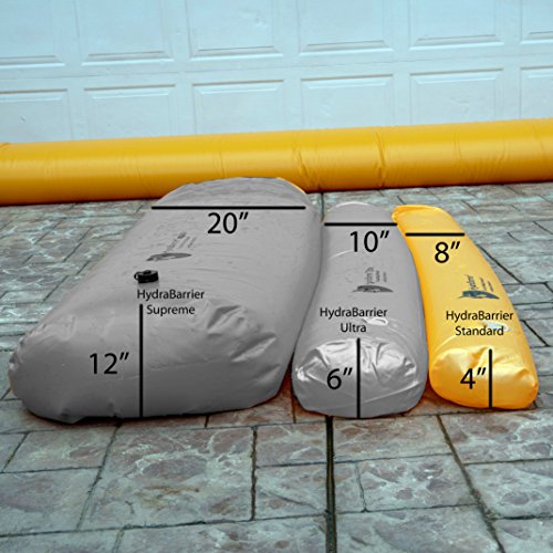 Watershed Innovations Best Sandbag Alternative - Hydrabarrier Standard 6 Foot Length 4 Inch Height. - Water Diversion Tubes That are The Lightweight, Re-usable, and Eco-Friendly (Single Unit)