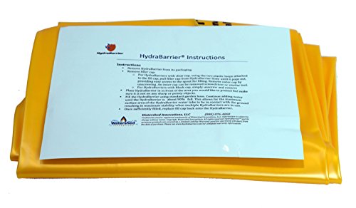 Watershed Innovations Best Sandbag Alternative - Hydrabarrier Standard 6 Foot Length 4 Inch Height. - Water Diversion Tubes That are The Lightweight, Re-usable, and Eco-Friendly (Single Unit)