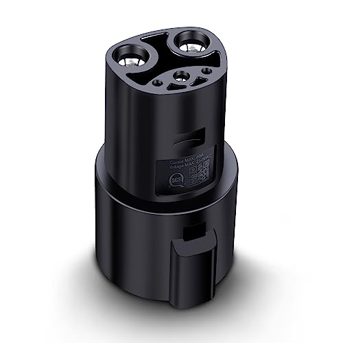 [Only for Tesla Owners] Lectron J1772 to Tesla Charging Adapter 60 Amp / 250V AC - Compatible with SAE J1772 Charger (Black)