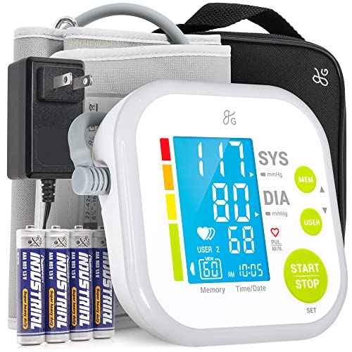 Greater Goods Blood Pressure Monitor Cuff Kit by Balance, Digital BP Meter with Large Display, Upper Arm Cuff, Set Also Comes with Tubing and Device Bag