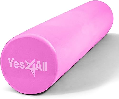 Yes4All Premium EVA Foam Roller - Best Firm & Smooth High Density Foam Rollers for Exercise, Perfect for Rehab Exercises, Eco-Friendly Back Roller