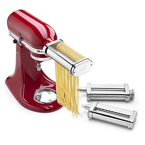 KitchenAid 3-Piece Pasta Roller & Cutter Set Attachment, Silver