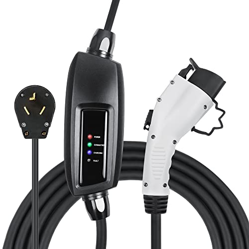Lectron NEMA 10-30 Level 2 EV Charger - 240V / 16 Amp - with 21 ft Extension Cord - Compatible with J1772 EVs