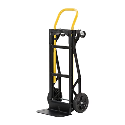 Harper Trucks Lightweight 400 lb Capacity Glass Filled Nylon Plastic Convertible Hand Truck and Dolly