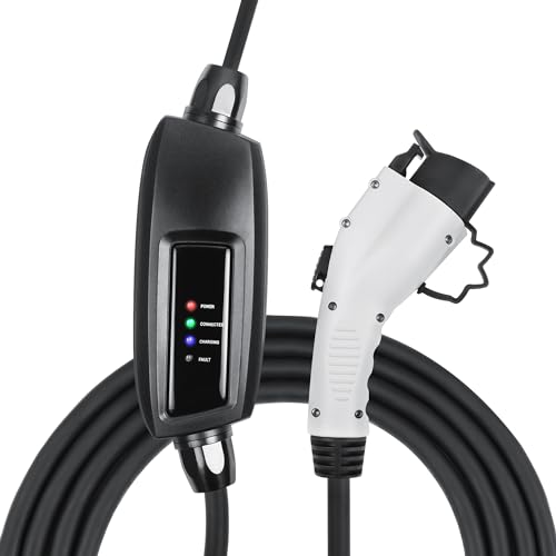 Lectron NEMA 5-15 Level 1 EV Charger - 110V 16 Amp with 21 ft Extension Cord - Compatible with J1772 EVs