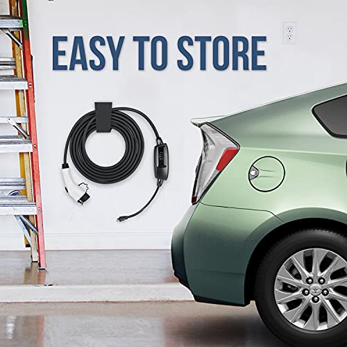 Lectron NEMA 5-15 Level 1 EV Charger - 110V 16 Amp with 21 ft Extension Cord - Compatible with J1772 EVs