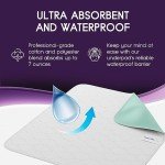 Incontinence Bed Pads - 4 Pack 18â x 24â Reusable Waterproof Mattress Protectors - Highly Absorbent, Machine Washable - for Children, Pets and Seniors - Assorted Colors - Royal Care