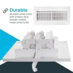 EZ-FLO 61609, White Two-Way Sidewall/Ceiling Register, 10 inch (W) x 4 inch (H) Duct Opening, 10" x 4"