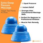 Acumobility Deep Flat-Base Trigger Point Ball 2 Pack - Chiropractor Designed Foot Massage Ball Roller - Physical Therapy Ball & Lacrosse Balls for Athletes, Made in USA
