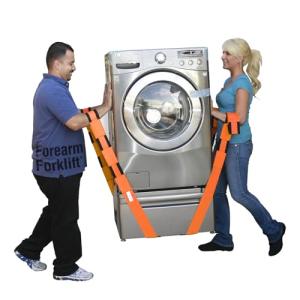 Forearm Forklift 2-Person Lifting and Moving Straps; Lift, Move and Carry Furniture, Appliances, Mattresses or Any Item up to 800 lbs. Safely and Easily Like a Pro, Orange