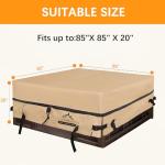 Himal Square Hot Tub Cover - Heavy Duty 600D Polyester Waterproof,UV Protection SPA Cover for Hot Tub,85 x 85 inch