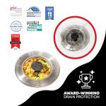 Kitchen SinkShroom Revolutionary Clog-Free Stainless Steel Sink Strainer, Chrome gray