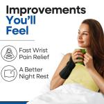 Carpal Tunnel Wrist Brace Night Support - Wrist Splint Arm Stabilizer & Hand Brace for Carpal Tunnel Syndrome Pain Relief with Compression Sleeve for Forearm or Wrist Tendonitis Pain Treatment (Right)