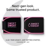 Sweet Sweat Waist Trimmer, by Sports Research - Sweat Band Increases Stomach Temp to Cut Water Weight Black/Pink