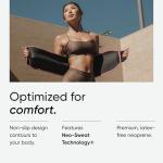 Sweet Sweat Waist Trimmer, by Sports Research - Sweat Band Increases Stomach Temp to Cut Water Weight Black/Pink