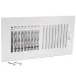 EZ-FLO 61609, White Two-Way Sidewall/Ceiling Register, 10 inch (W) x 4 inch (H) Duct Opening, 10" x 4"