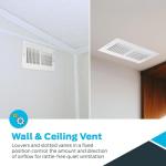 EZ-FLO 61609, White Two-Way Sidewall/Ceiling Register, 10 inch (W) x 4 inch (H) Duct Opening, 10" x 4"