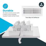 EZ-FLO 61609, White Two-Way Sidewall/Ceiling Register, 10 inch (W) x 4 inch (H) Duct Opening, 10" x 4"