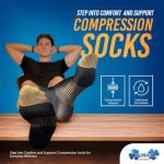 McNick & Company Men's Copper Compression Sock (3 Pairs, Black) â Knee-High Length to Support Blood Circulation â Copper Infused for Health