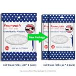 Fremouth Orthodontic Flossers for Braces - Ortho Dental Floss Picks, 100 Count (Pack of 1)