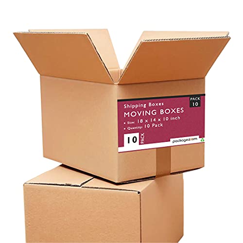 18 x 14 x 10 Medium Moving Boxes Strong Shipping Boxes 10 Pack