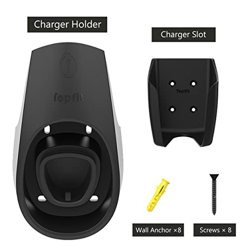 BMZX Tesla Charger Holder Charging Cable Organizer with Charger Slot for Tesla Motors Wall Mount Connector Bracket Adapter Fit American Model S Model X Model 3 Model Y